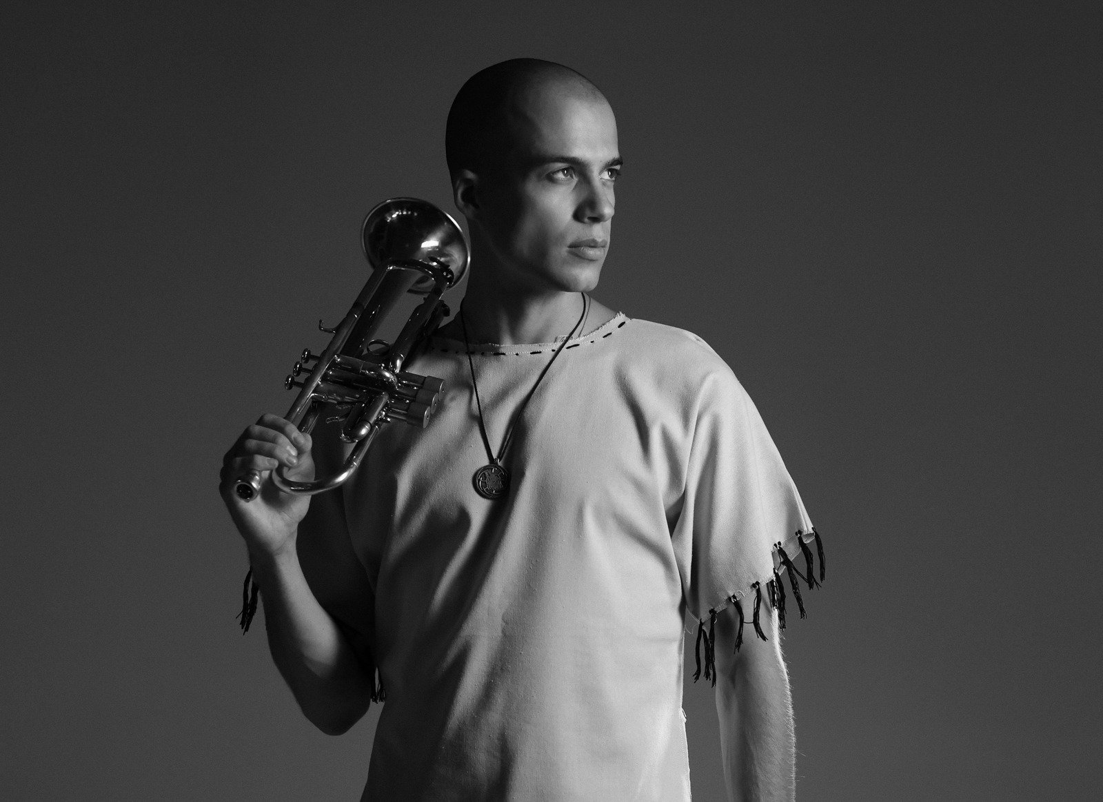 Vuk Stanković with his trumpet